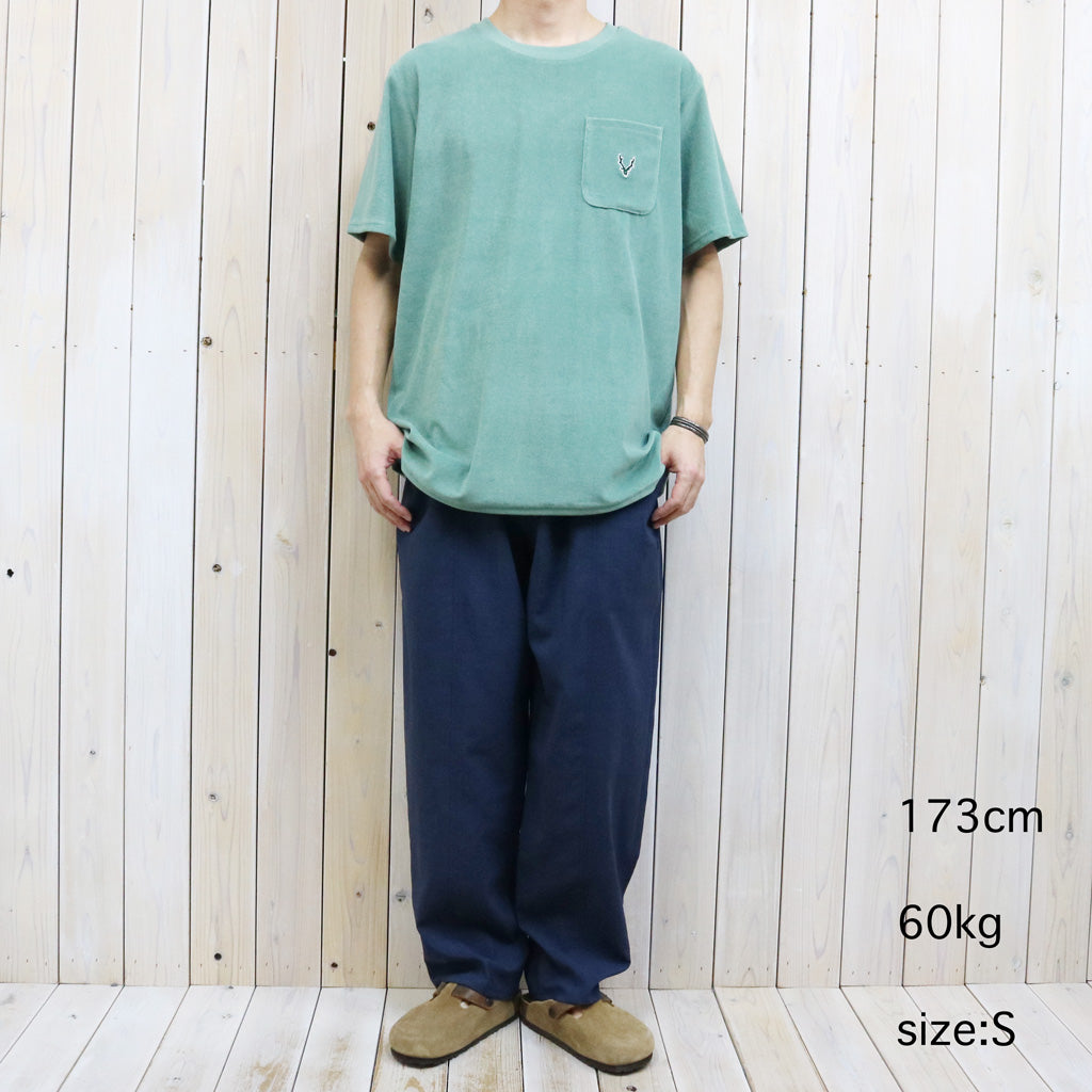 【SALE30%OFF】SOUTH2 WEST8 : S/S Round Pocket Tee-C/Pe Pile (Green)