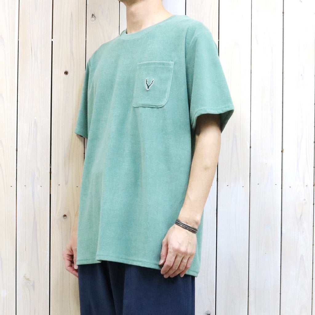 【SALE30%OFF】SOUTH2 WEST8 : S/S Round Pocket Tee-C/Pe Pile (Green)