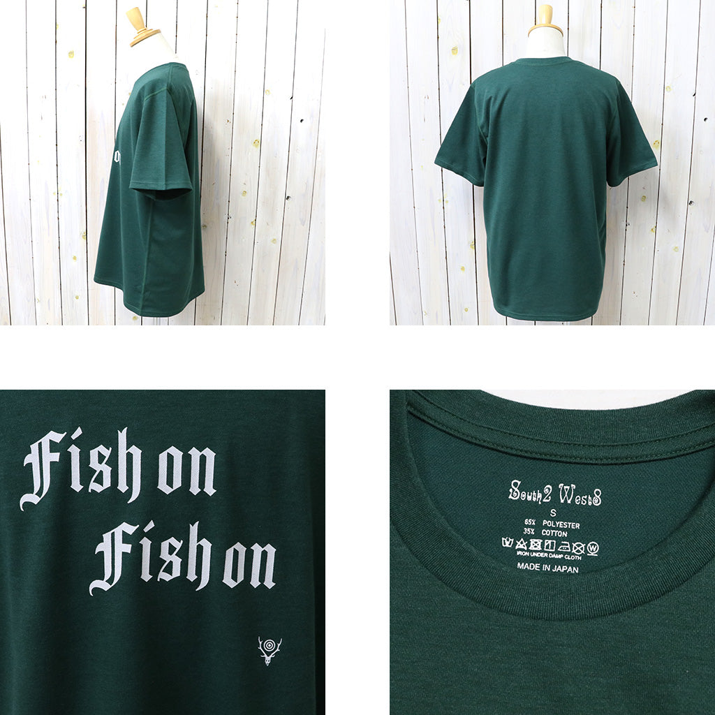 【SALE30%OFF】SOUTH2 WEST8 : S/S Crew Neck Tee-FISH ON