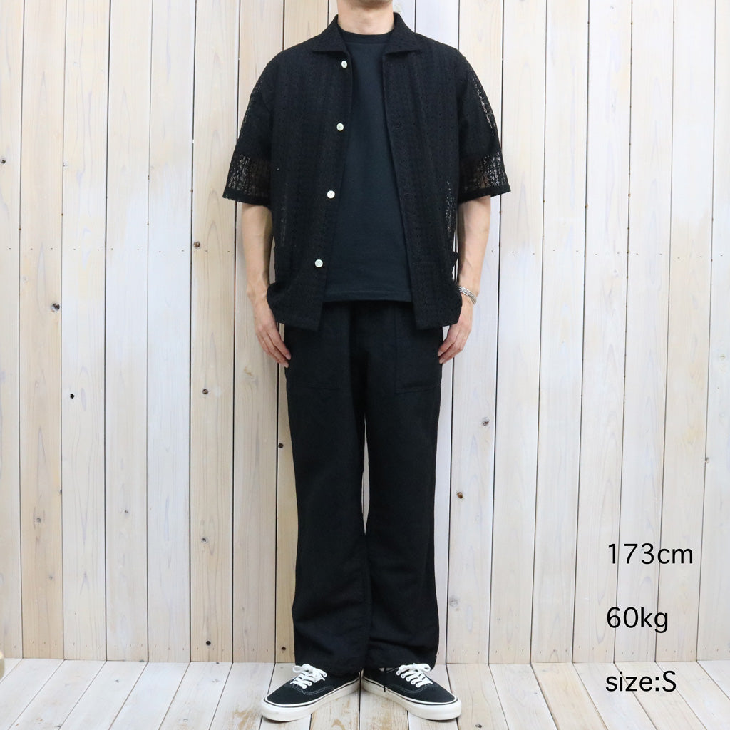 Needles : S/S Widespread Collar Shirt-Raschel Lace