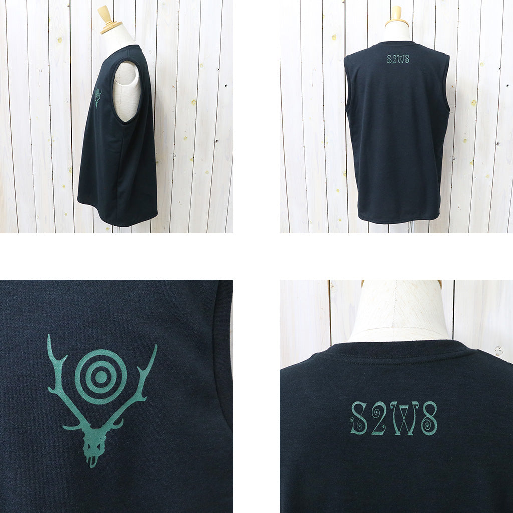 【SALE30%OFF】SOUTH2 WEST8 : Sleeveless Crew Neck Tee-Skull & Target (Black)