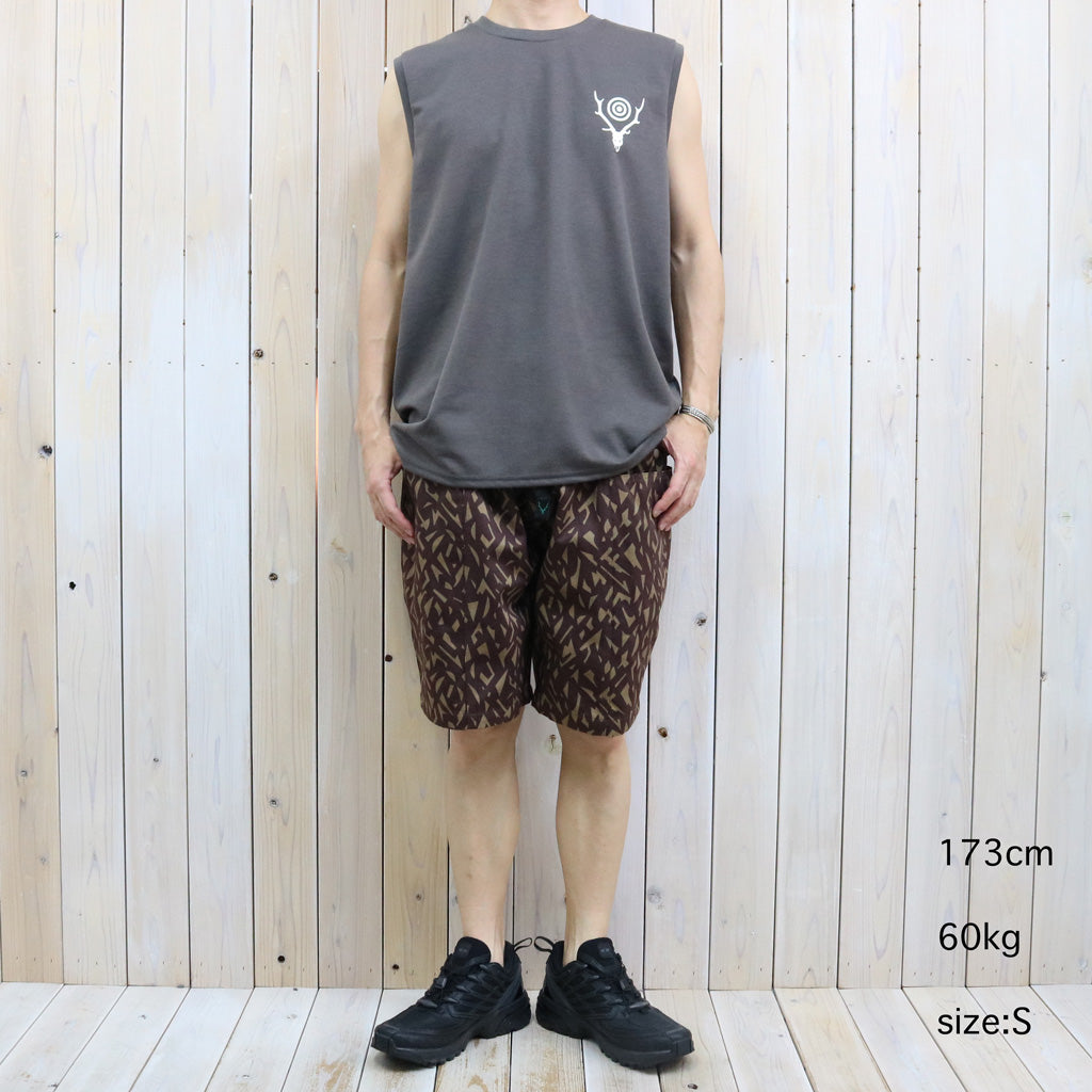 【SALE30%OFF】SOUTH2 WEST8 : Sleeveless Crew Neck Tee-Skull & Target (Grey)