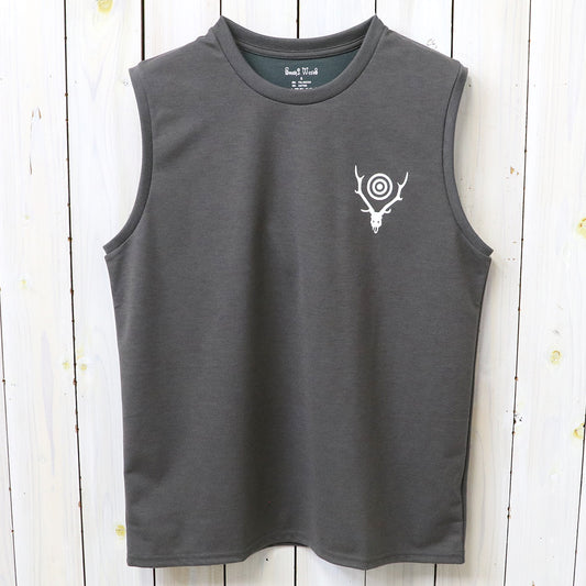 【SALE30%OFF】SOUTH2 WEST8 : Sleeveless Crew Neck Tee-Skull & Target (Grey)