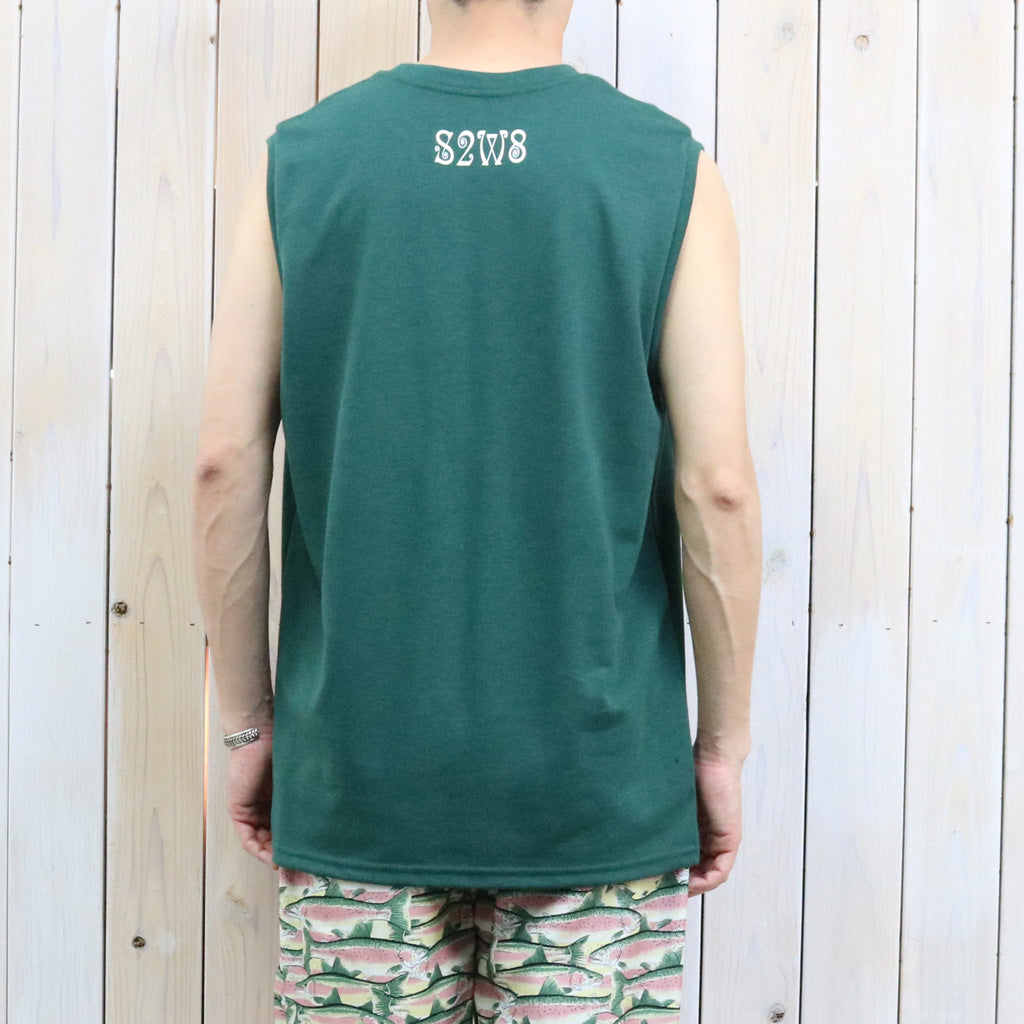 【SALE30%OFF】SOUTH2 WEST8 : Sleeveless Crew Neck Tee-Skull & Target (Green)
