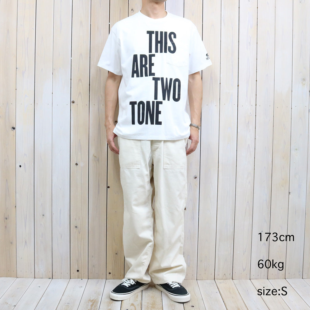 【SALE40%OFF】ENGINEERED GARMENTS : Printed Cross Crew Neck T-shirt-This Are (White)