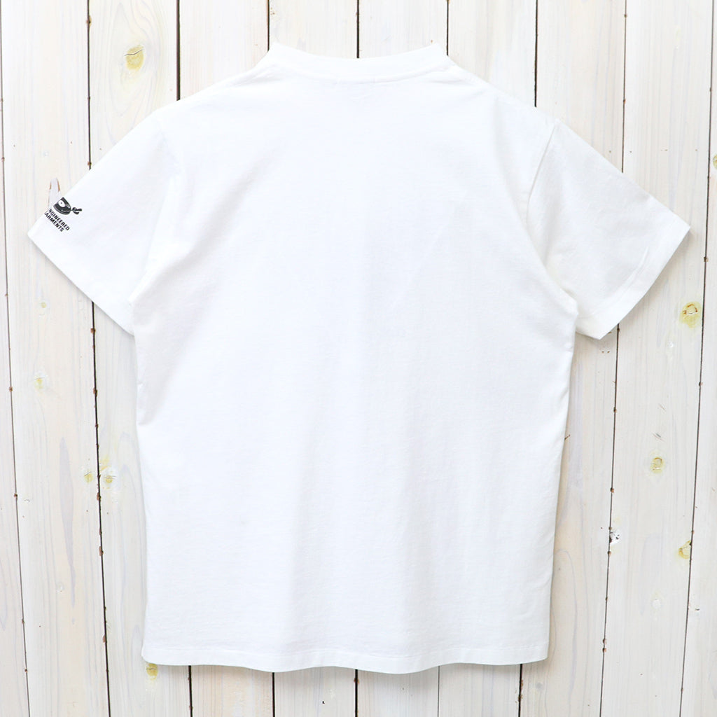 【SALE40%OFF】ENGINEERED GARMENTS : Printed Cross Crew Neck T-shirt-This Are (White)