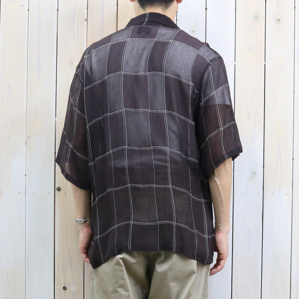 【SALE40%OFF】Needles : Cabana Shirt-Cupra Crepe Plaid (Brown)