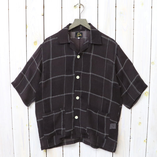 【SALE40%OFF】Needles : Cabana Shirt-Cupra Crepe Plaid (Brown)
