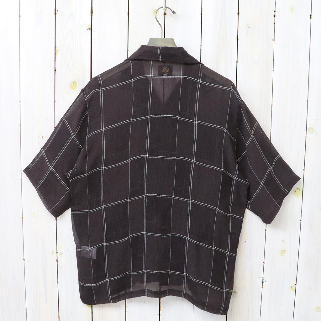 【SALE40%OFF】Needles : Cabana Shirt-Cupra Crepe Plaid (Brown)