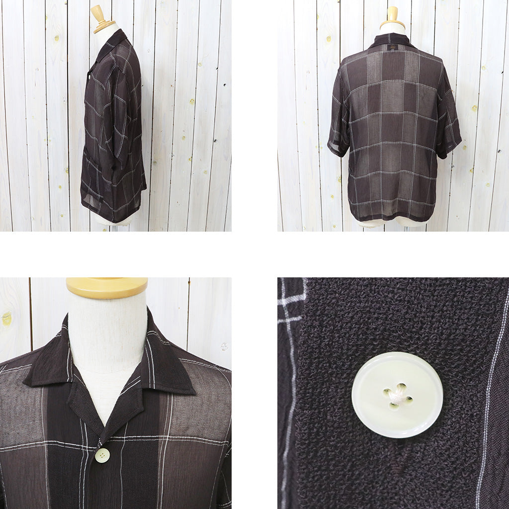Needles : Cabana Shirt-Cupra Crepe Plaid (Brown)