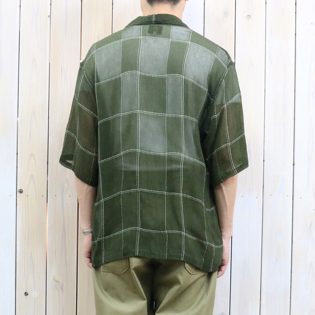 【SALE40%OFF】Needles : Cabana Shirt-Cupra Crepe Plaid (Olive)