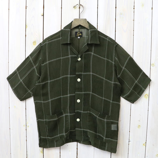 【SALE40%OFF】Needles : Cabana Shirt-Cupra Crepe Plaid (Olive)
