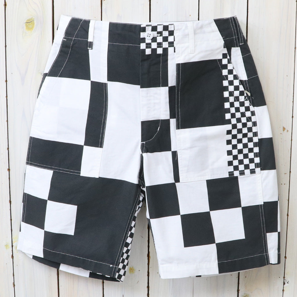 ENGINEERED GARMENTS : Fatigue Short-Checker Print Cotton Ripstop