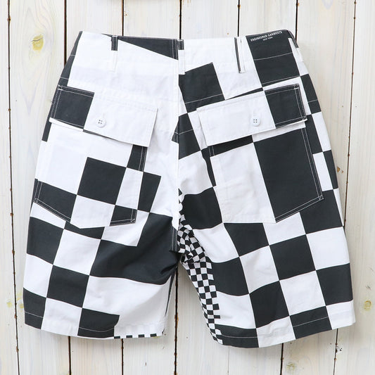 ENGINEERED GARMENTS : Fatigue Short-Checker Print Cotton Ripstop