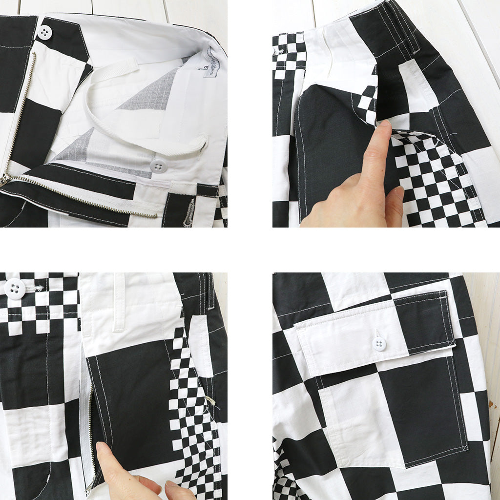 【SALE40%OFF】ENGINEERED GARMENTS : Fatigue Short-Checker Print Cotton Ripstop