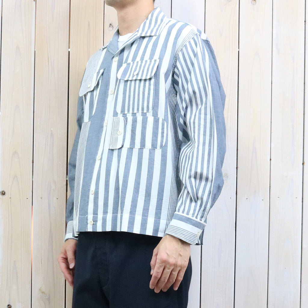 【SALE40%OFF】ENGINEERED GARMENTS : Bowling Shirt-Stripe Cotton Chambray