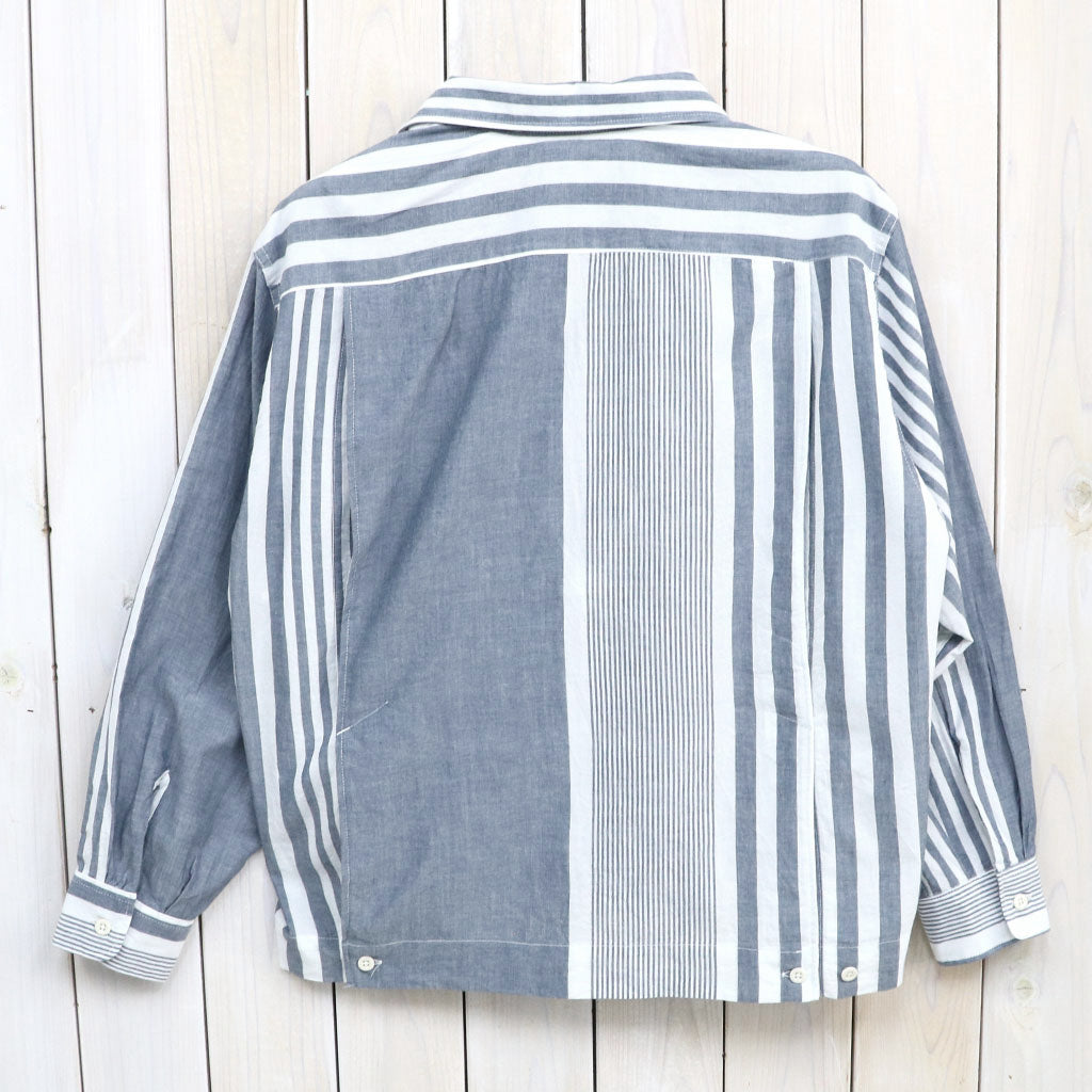 ENGINEERED GARMENTS : Bowling Shirt-Stripe Cotton Chambray