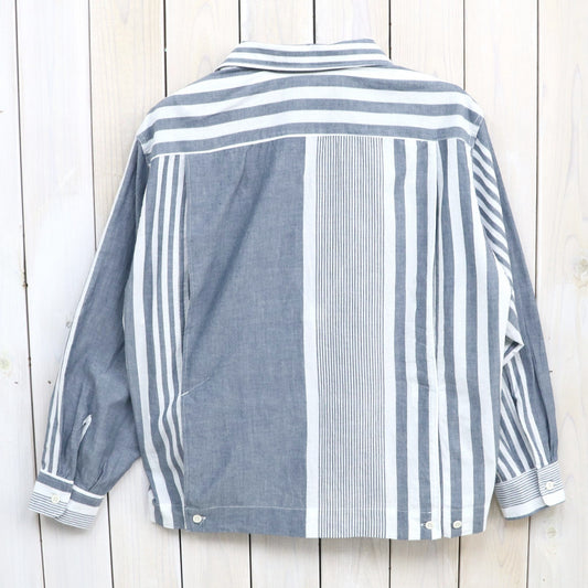 ENGINEERED GARMENTS : Bowling Shirt-Stripe Cotton Chambray