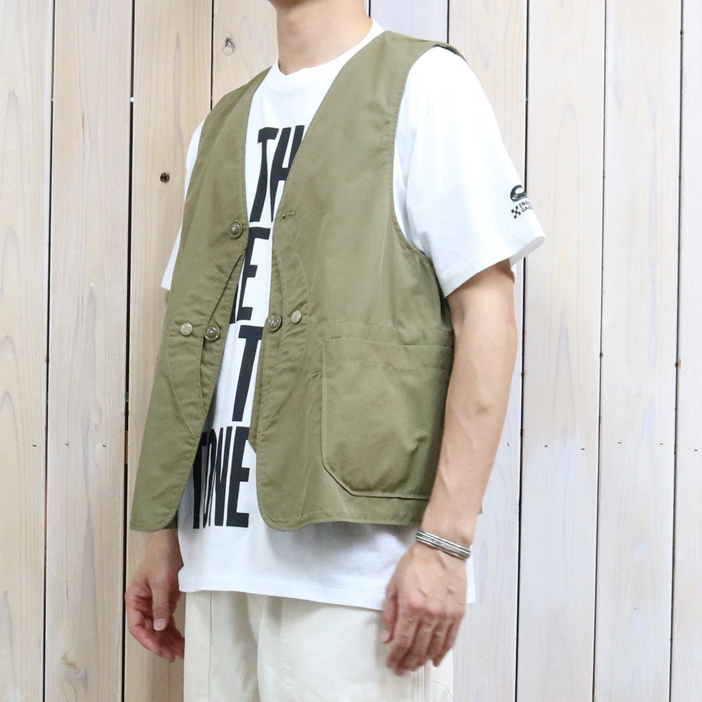 【SALE40%OFF】ENGINEERED GARMENTS : Upland Vest-Lt.Weight Nyco Twill (Khaki)