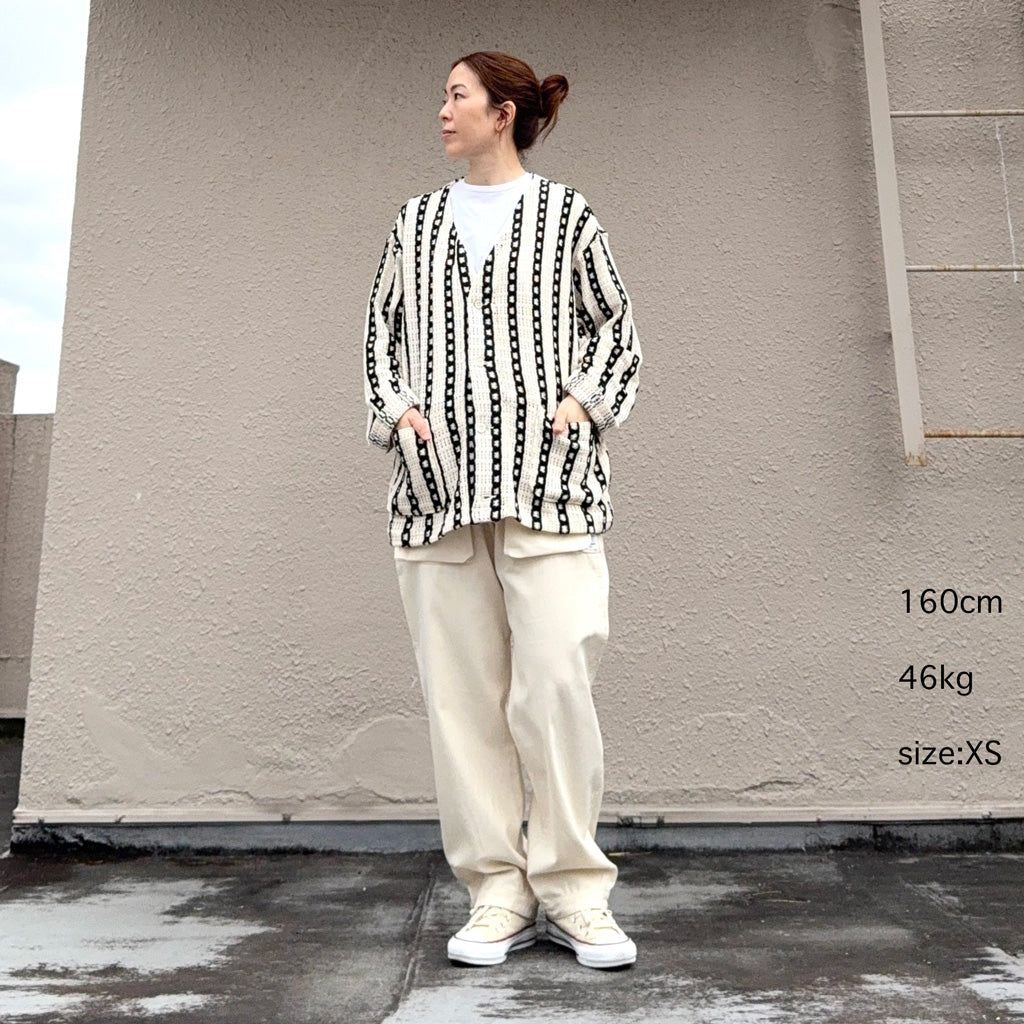 【SALE40%OFF】ENGINEERED GARMENTS : Knit Cardigan-Stripe CP Crochet