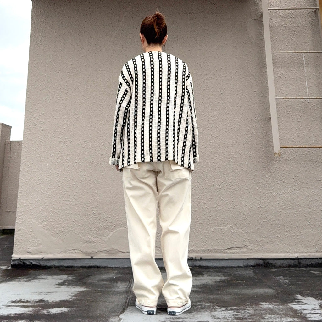 【SALE40%OFF】ENGINEERED GARMENTS : Knit Cardigan-Stripe CP Crochet