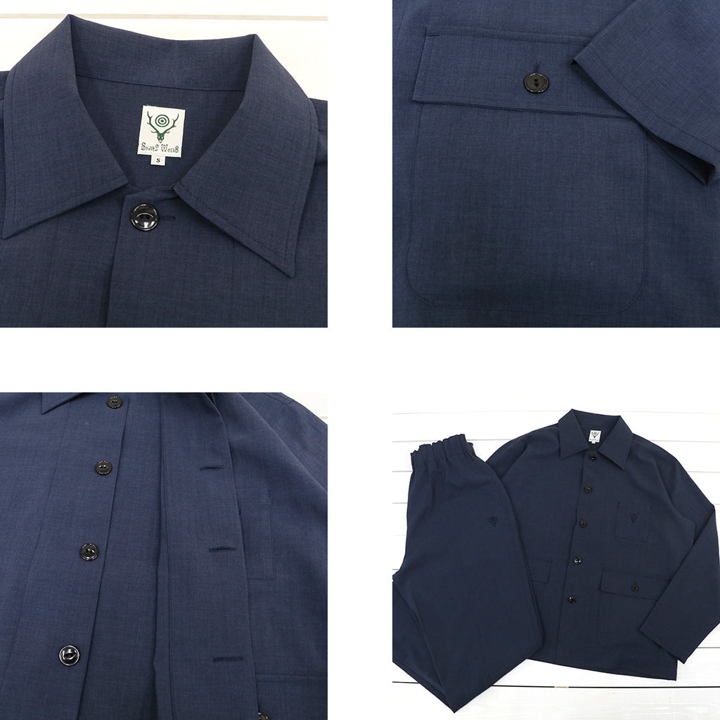 【SALE40%OFF】SOUTH2 WEST8 : Hunting Shirt-Poly Oxford (Navy)