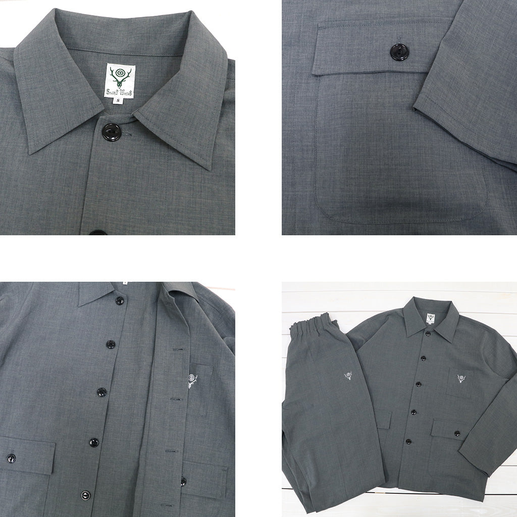 SOUTH2 WEST8 : Hunting Shirt-Poly Oxford (Grey)