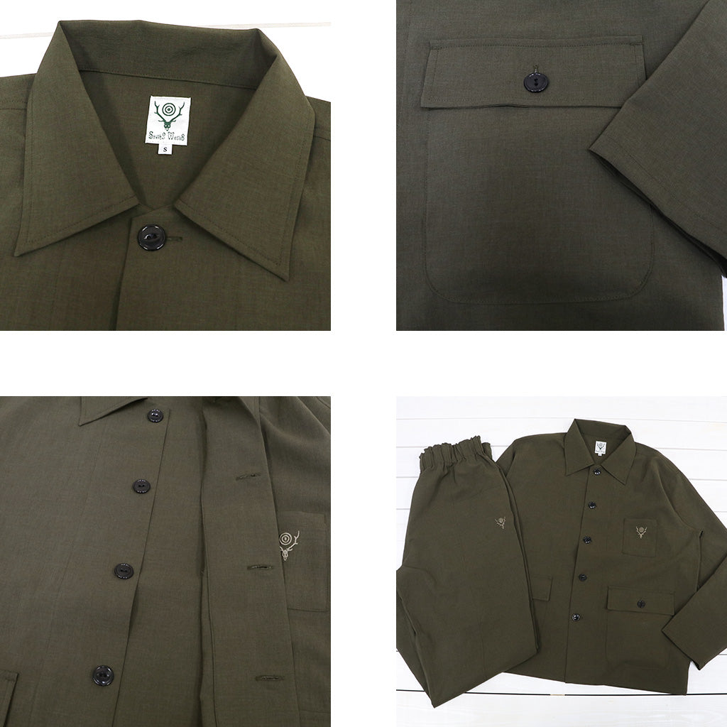 【SALE40%OFF】SOUTH2 WEST8 : Hunting Shirt-Poly Oxford (Brown)