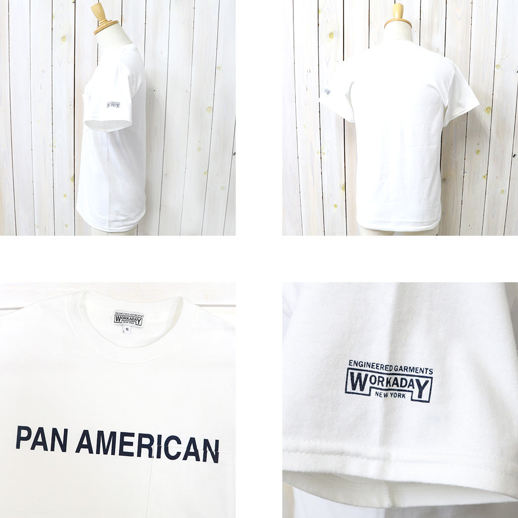 ENGINEERED GARMENTS WORKADAY : Printed S/S Tee-Pan American (White)