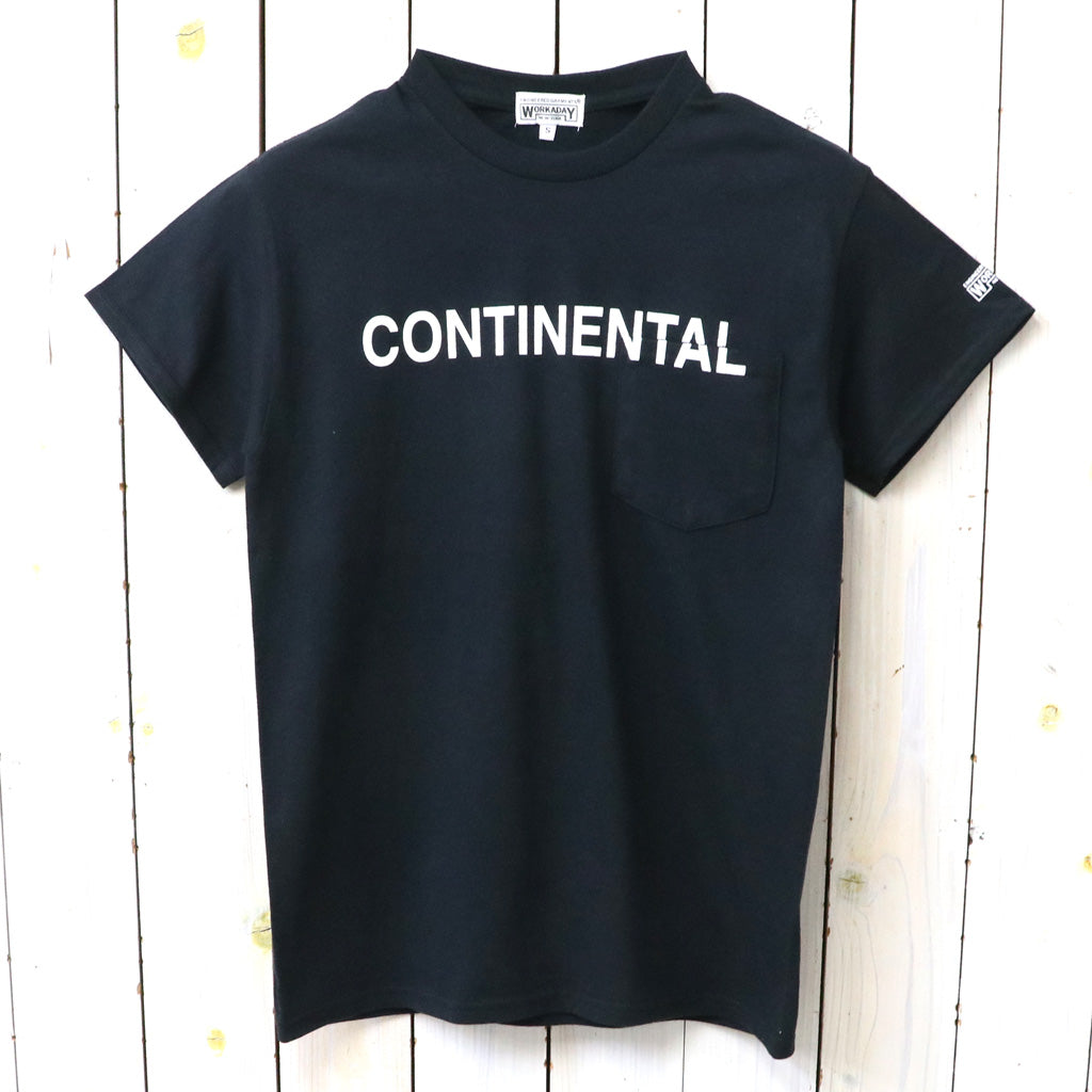 ENGINEERED GARMENTS WORKADAY : Printed S/S Tee-Continental (Black)