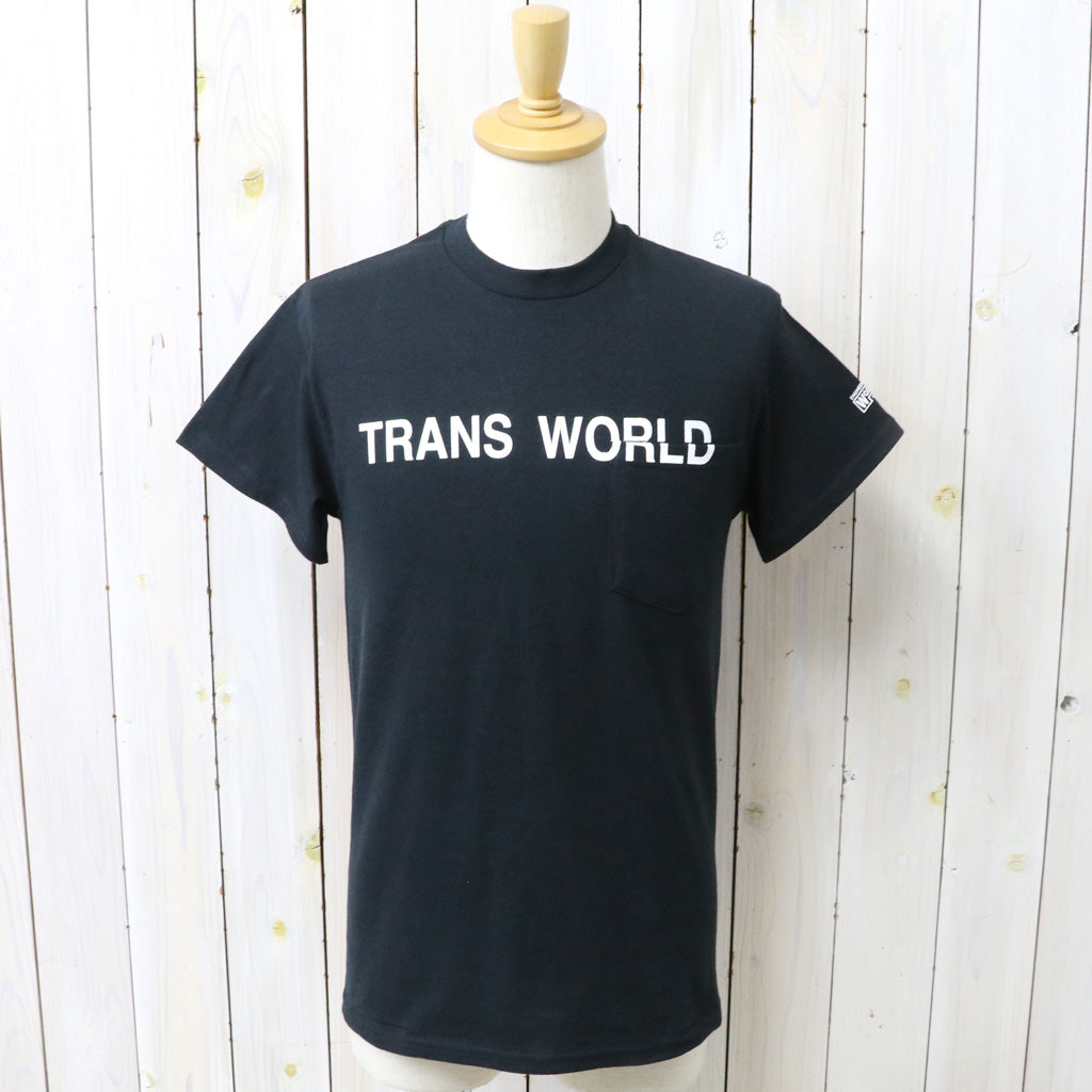 ENGINEERED GARMENTS WORKADAY : Printed S/S Tee-Trans World (Black)