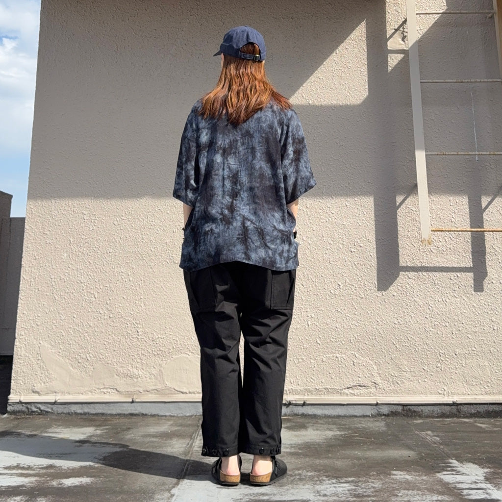 【SALE40%OFF】Needles : Cabana Shirt-Mesh Jacquard/Uneven Dye (Charcoal)