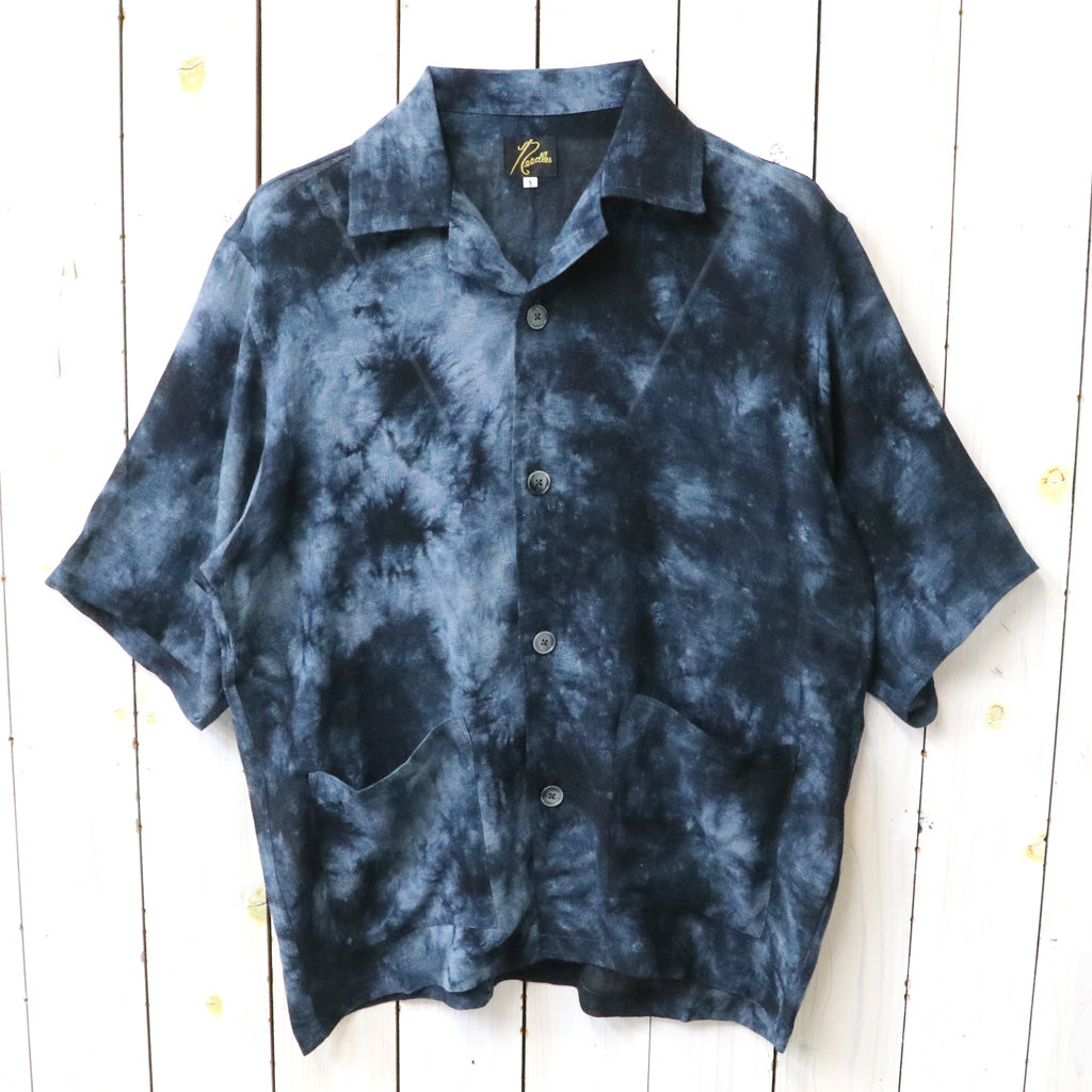 【SALE40%OFF】Needles : Cabana Shirt-Mesh Jacquard/Uneven Dye (Charcoal)