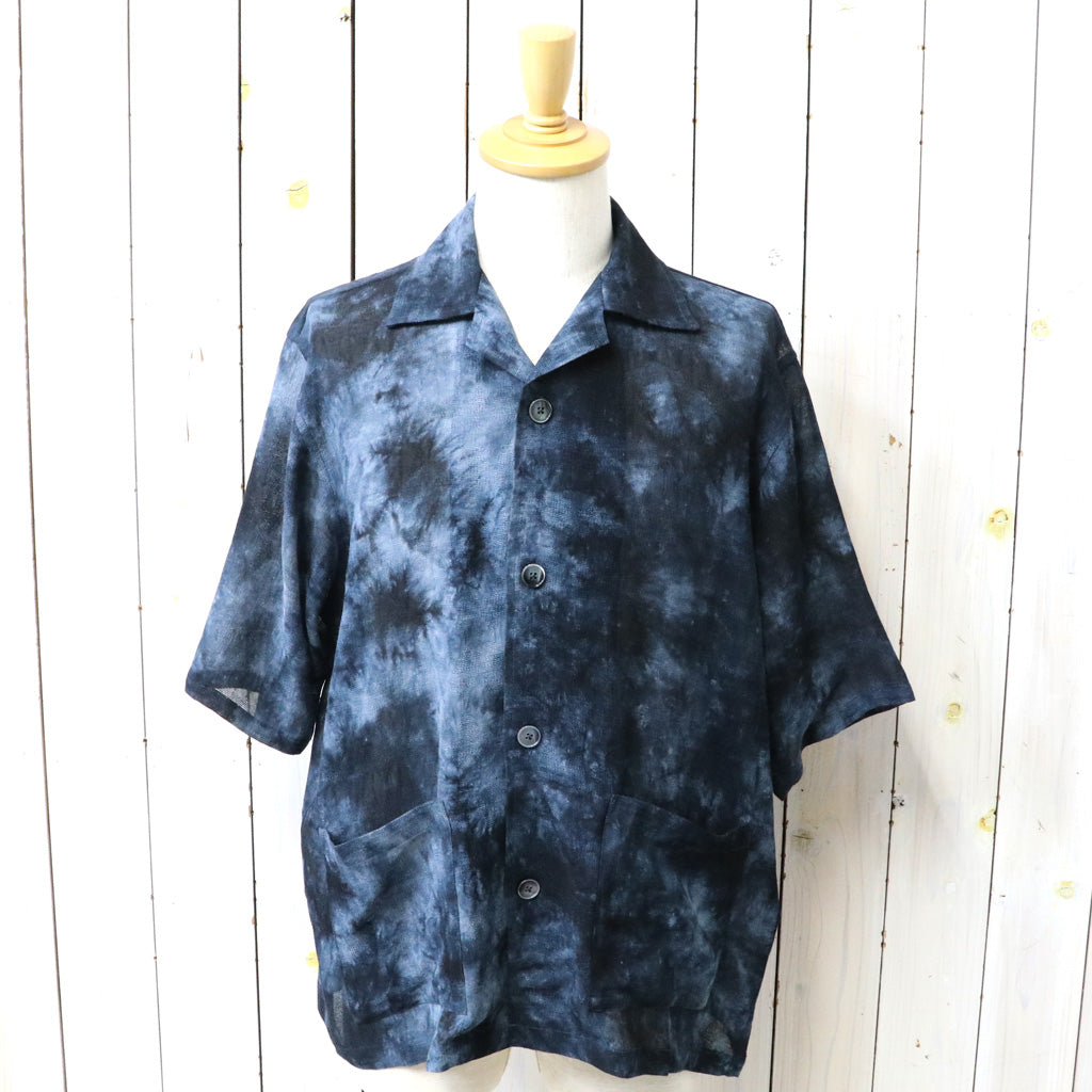 【SALE40%OFF】Needles : Cabana Shirt-Mesh Jacquard/Uneven Dye (Charcoal)