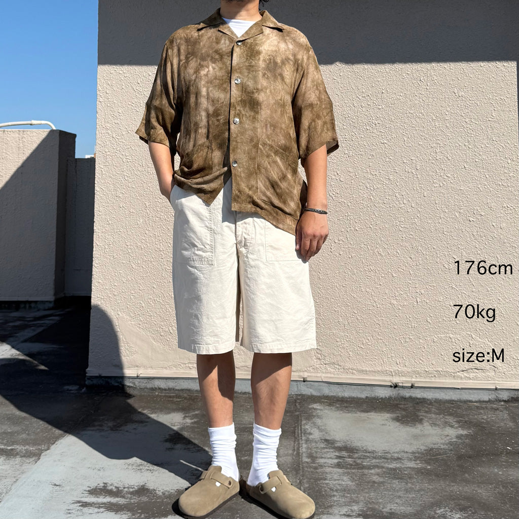 【SALE40%OFF】Needles : Cabana Shirt-Mesh Jacquard/Uneven Dye (Olive)