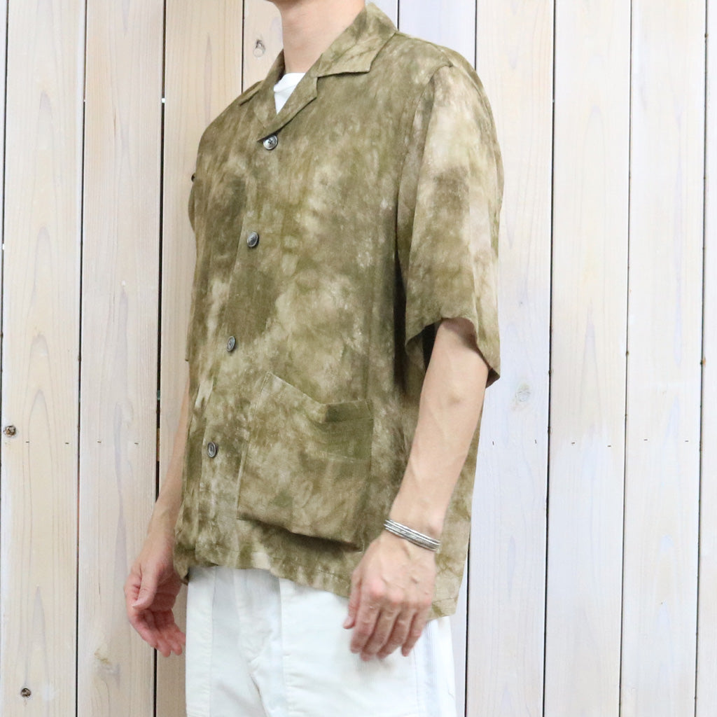 【SALE40%OFF】Needles : Cabana Shirt-Mesh Jacquard/Uneven Dye (Olive)
