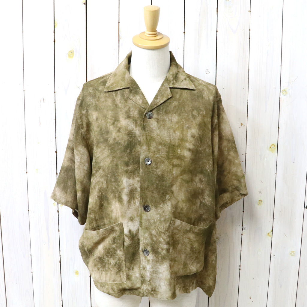 【SALE40%OFF】Needles : Cabana Shirt-Mesh Jacquard/Uneven Dye (Olive)