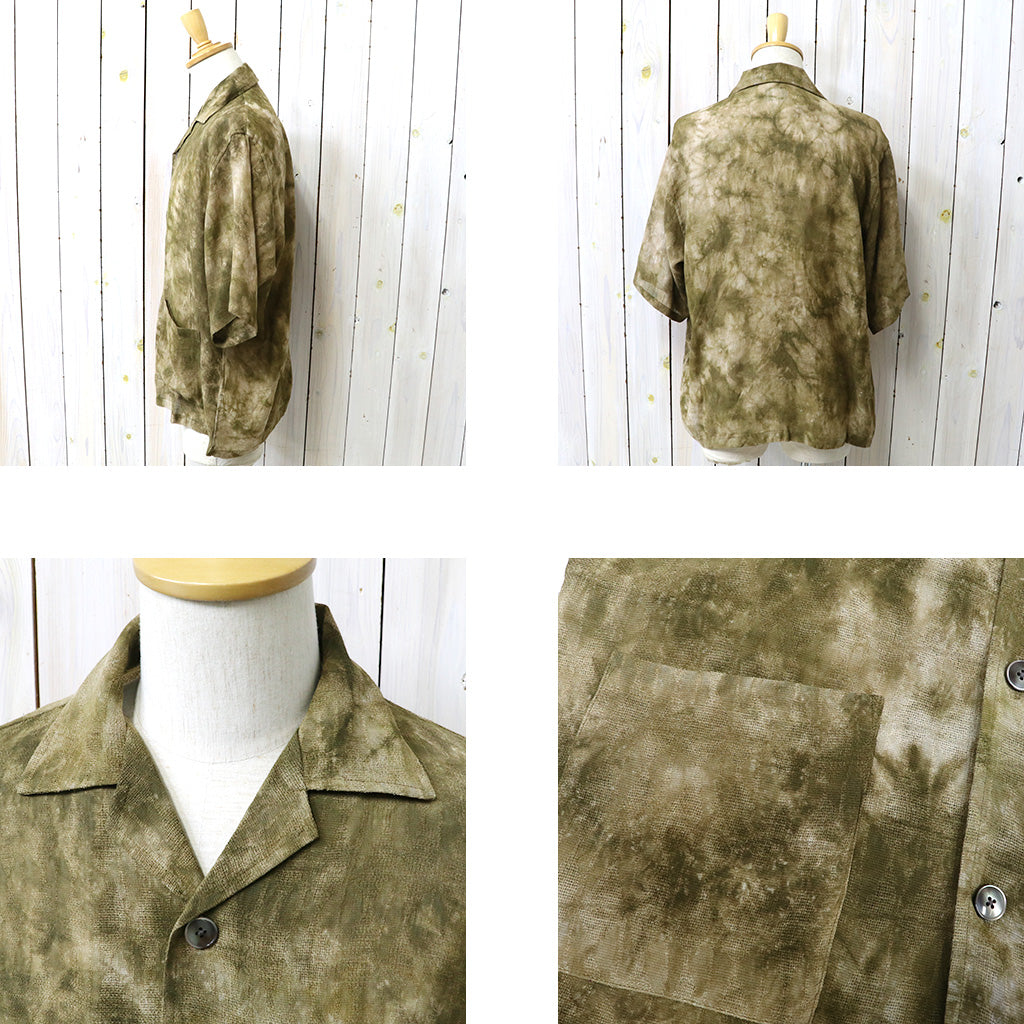【SALE40%OFF】Needles : Cabana Shirt-Mesh Jacquard/Uneven Dye (Olive)