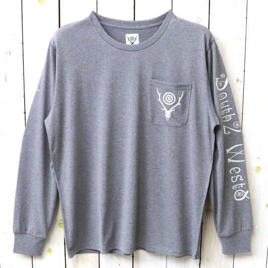 South2 West8xFoxfire : L/S Round Pocket Tee-SCORON (Grey)