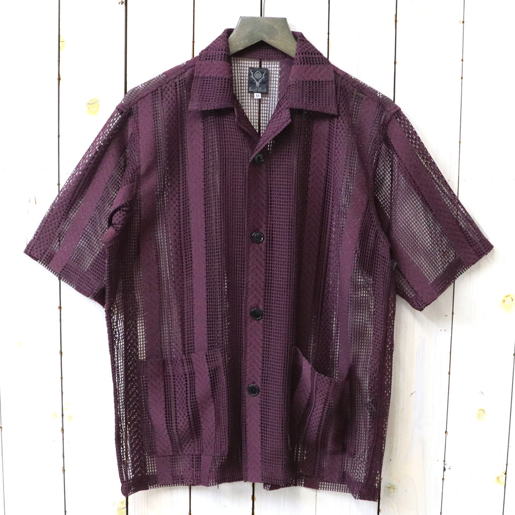 【SALE30%OFF】SOUTH2 WEST8 : Cabana Shirt-Poly Lace (Dk.Purple)