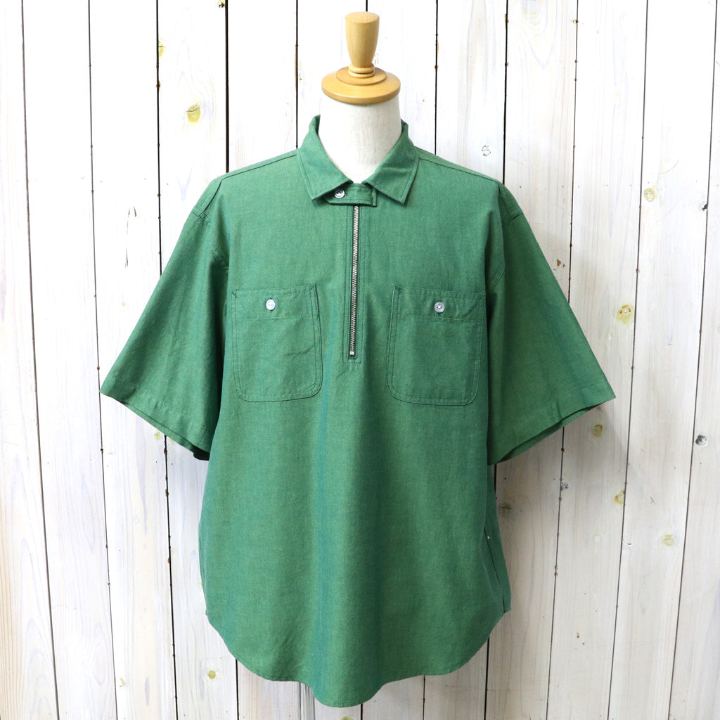 ENGINEERED GARMENTS WORKADAY : Spinnaker Shirt-Cotton Iridescent (Green)