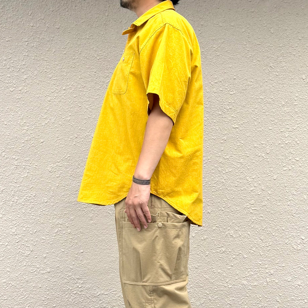 ENGINEERED GARMENTS WORKADAY : Spinnaker Shirt-Cotton Iridescent (Yellow)