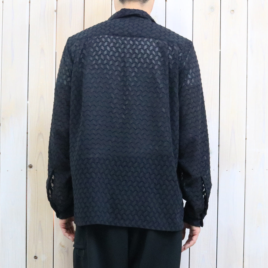 【SALE30%OFF】SOUTH2 WEST8 : 6 Pocket Shirt-Poly Chiffon Cut Jq. (Black)