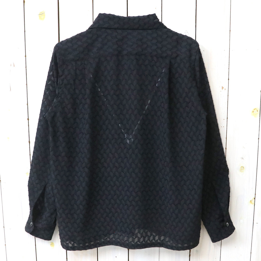 【SALE30%OFF】SOUTH2 WEST8 : 6 Pocket Shirt-Poly Chiffon Cut Jq. (Black)