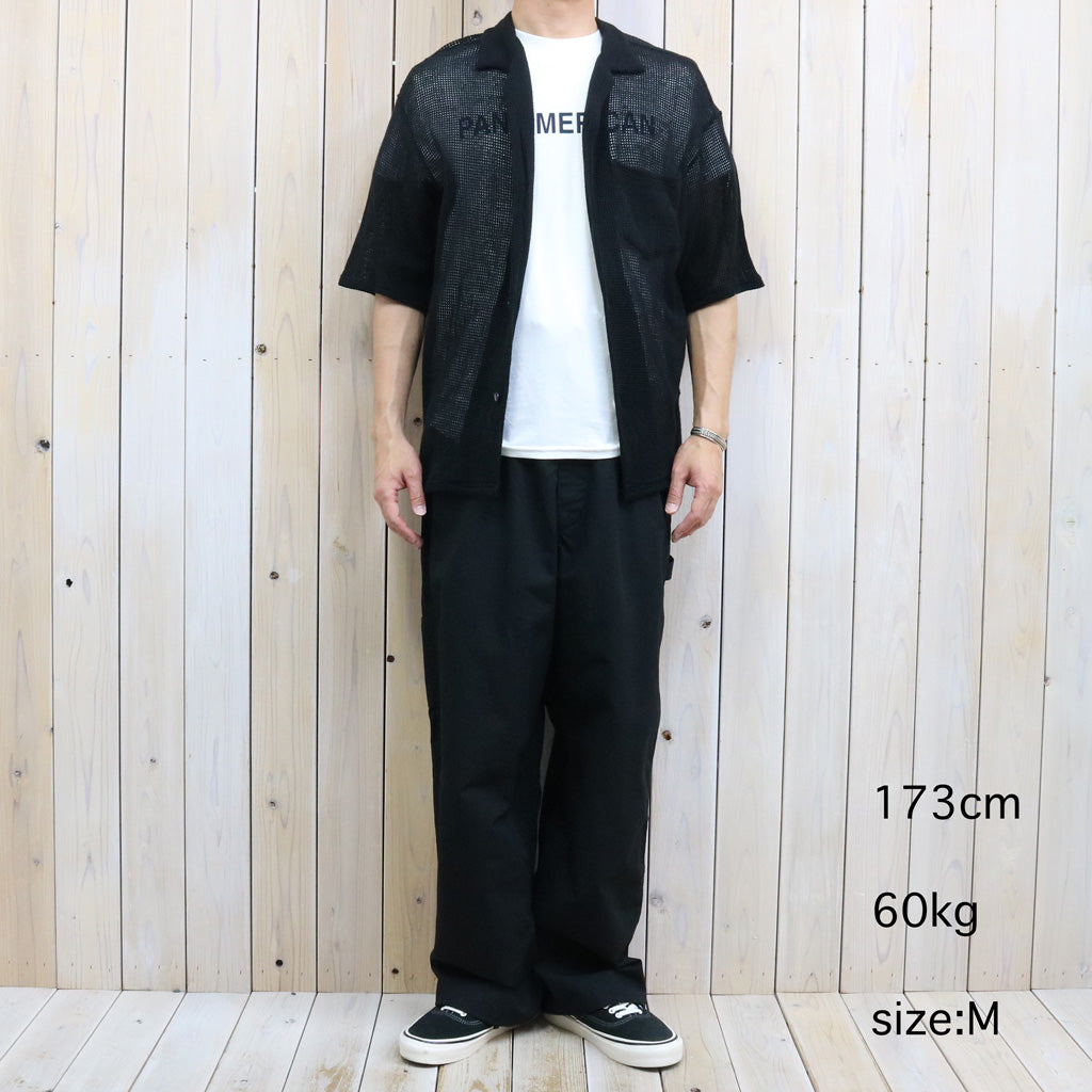【SALE30%OFF】SOUTH2 WEST8 : S/S Open Collar Shirt-Cotton Mesh (Black)