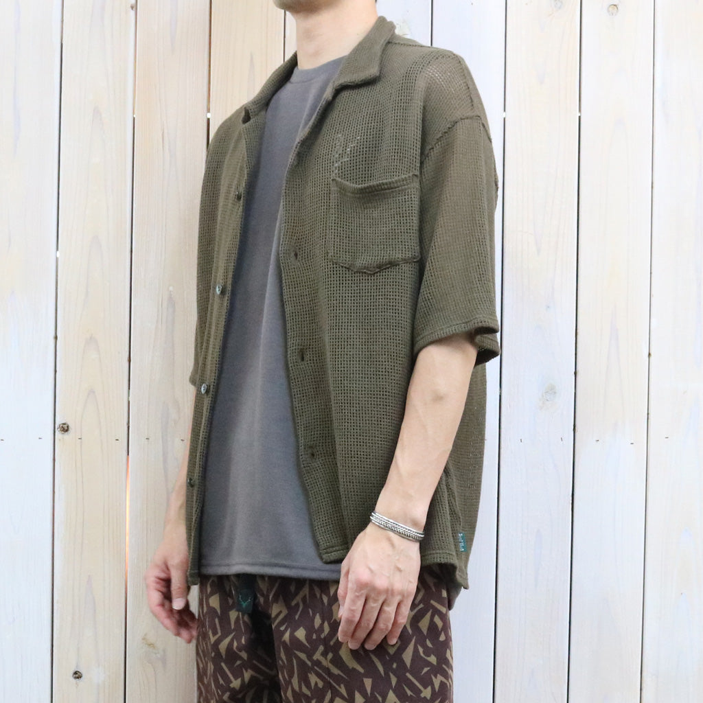 【SALE30%OFF】SOUTH2 WEST8 : S/S Open Collar Shirt-Cotton Mesh (Olive)