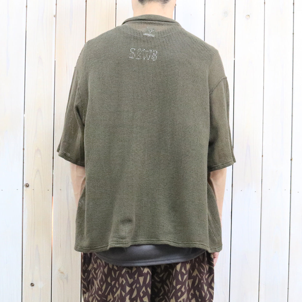 【SALE30%OFF】SOUTH2 WEST8 : S/S Open Collar Shirt-Cotton Mesh (Olive)