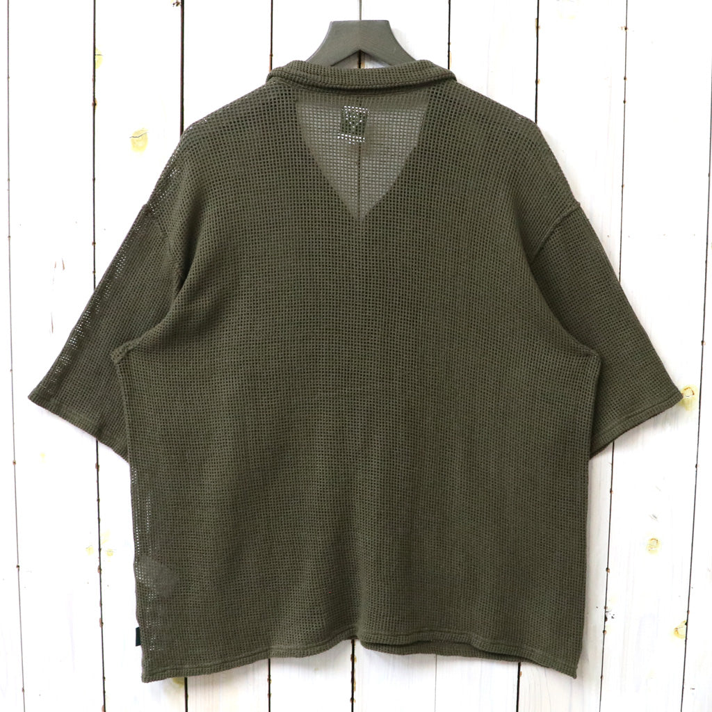 【SALE30%OFF】SOUTH2 WEST8 : S/S Open Collar Shirt-Cotton Mesh (Olive)