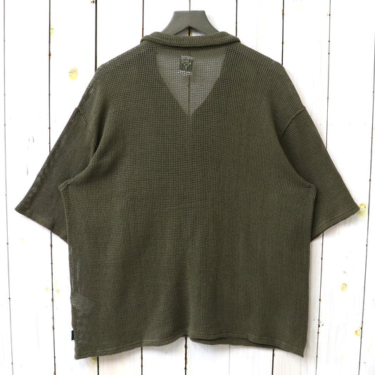 SOUTH2 WEST8 : S/S Open Collar Shirt-Cotton Mesh (Olive)