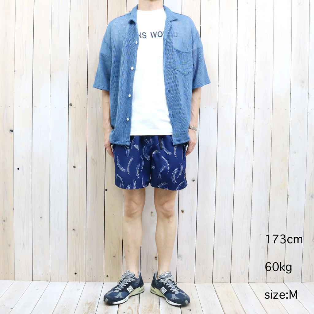 【SALE30%OFF】SOUTH2 WEST8 : S/S Open Collar Shirt-Cotton Mesh (Blue)